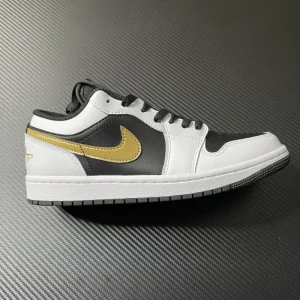 Air Jordan 1 Low "Black White Gold"