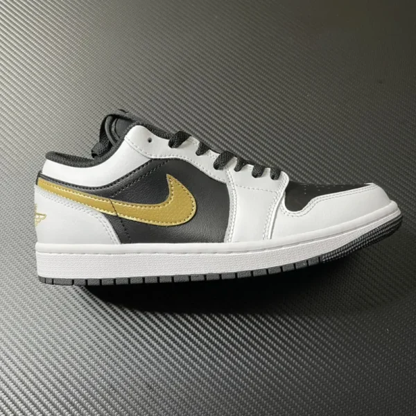 Air Jordan 1 Low "Black White Gold"