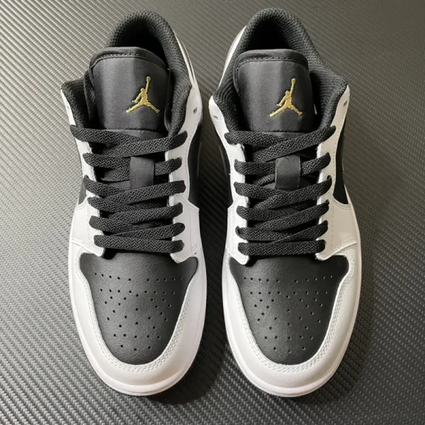 Air Jordan 1 Low "Black White Gold" - Imagem 4