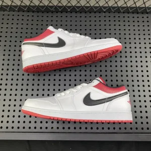 Air Jordan 1 Low "White/University Red/Black"
